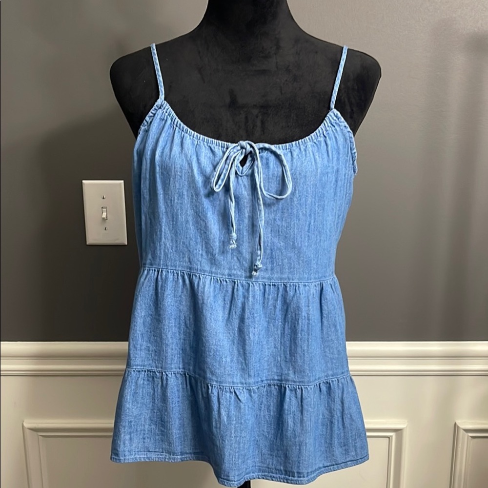 NWT, Old Navy Sleeveless Denim Camisole with Tie Front